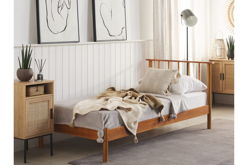 Gavriel Sengeramme 90x200 cm - Lyst træ - Møbler - Senge - Sengeramme & sengestel