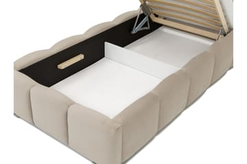 Gioia Sengeramme med Opbevaring 90x200 cm - Beige - Møbler - Senge - Sengeramme & sengestel