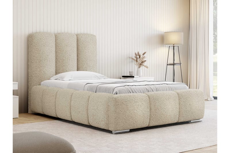 Gioia Sengeramme med Opbevaring 90x200 cm - Beige - Møbler - Senge - Sengeramme & sengestel
