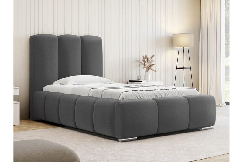 Gioia Sengeramme med Opbevaring 90x200 cm - Grå - Møbler - Senge - Sengeramme & sengestel