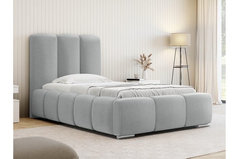 Gioia Sengeramme med Opbevaring 90x200 cm - Grå - Møbler - Senge - Sengeramme & sengestel