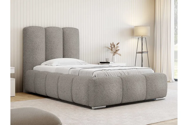 Gioia Sengeramme med Opbevaring 90x200 cm - Grå - Møbler - Senge - Sengeramme & sengestel