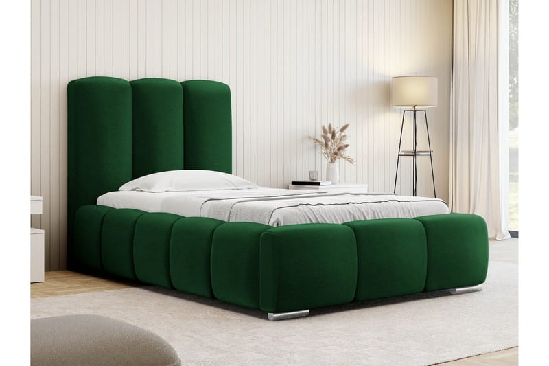 Gioia Sengeramme med Opbevaring 90x200 cm - Grøn - Møbler - Senge - Sengeramme & sengestel