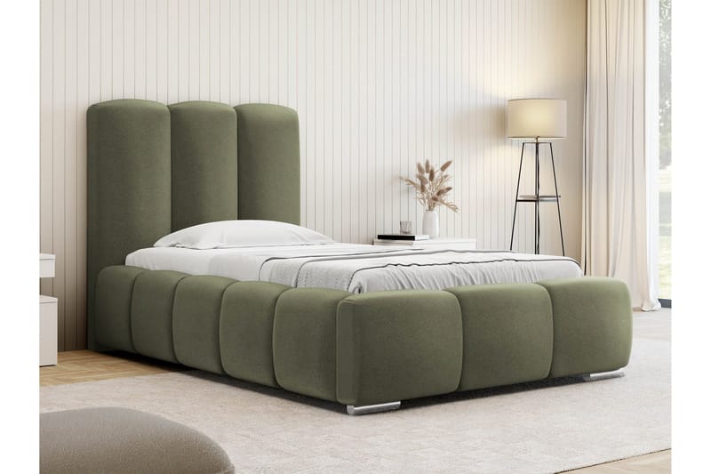 Gioia Sengeramme med Opbevaring 90x200 cm - Grøn - Møbler - Senge - Sengeramme & sengestel