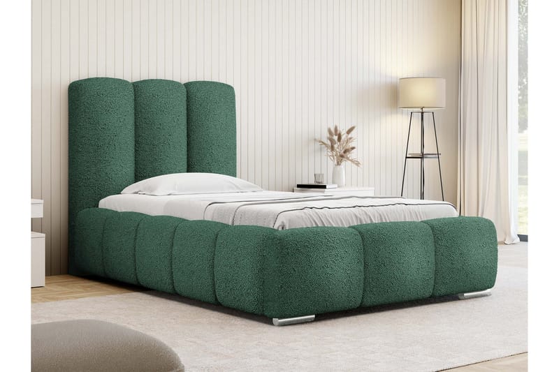Gioia Sengeramme med Opbevaring 90x200 cm - Grøn - Møbler - Senge - Sengeramme & sengestel