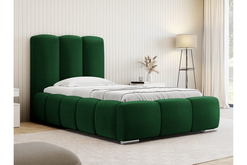 Gioia Sengeramme med Opbevaring 90x200 cm - Grøn - Møbler - Senge - Sengeramme & sengestel