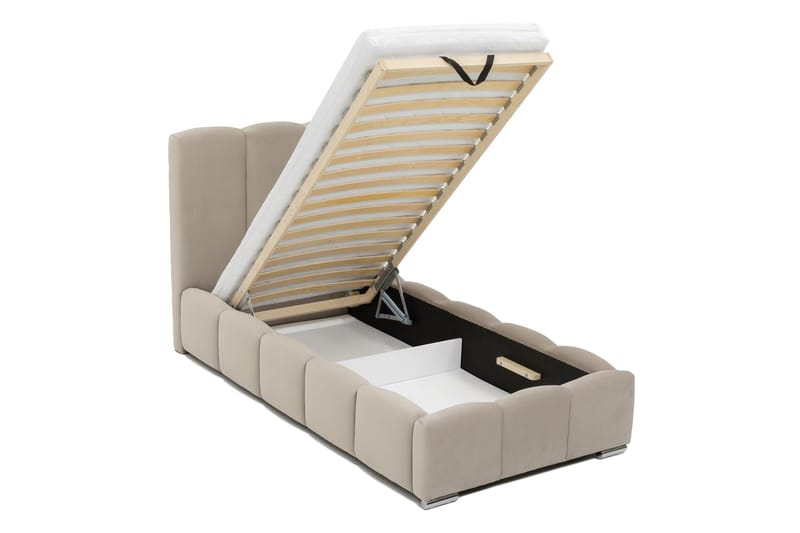 Gioia Sengeramme med Opbevaring 90x200 cm - Hvid - Møbler - Senge - Sengeramme & sengestel