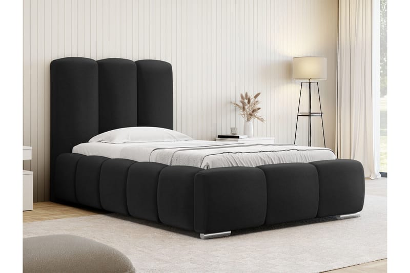 Gioia Sengeramme med Opbevaring 90x200 cm - Sort - Møbler - Senge - Sengeramme & sengestel