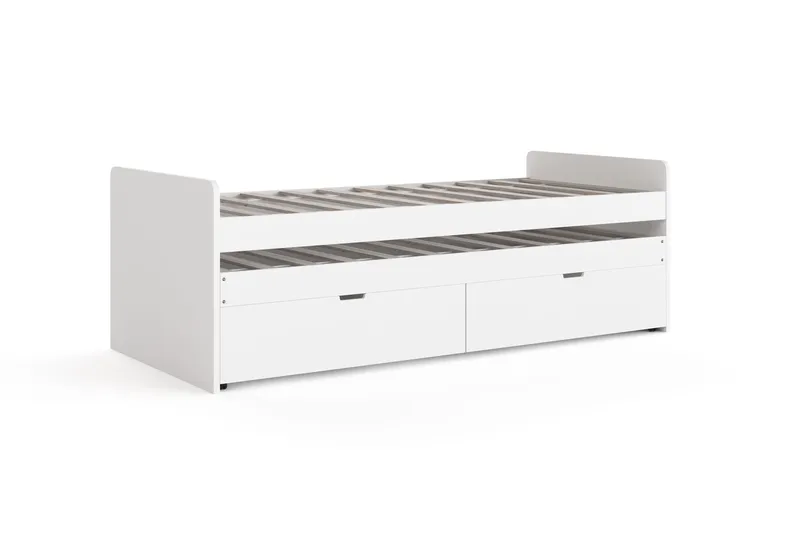 Granvik Sengeramme 90x200 cm med opbevaring - Hvid - Møbler - Senge - Sengeramme & sengestel