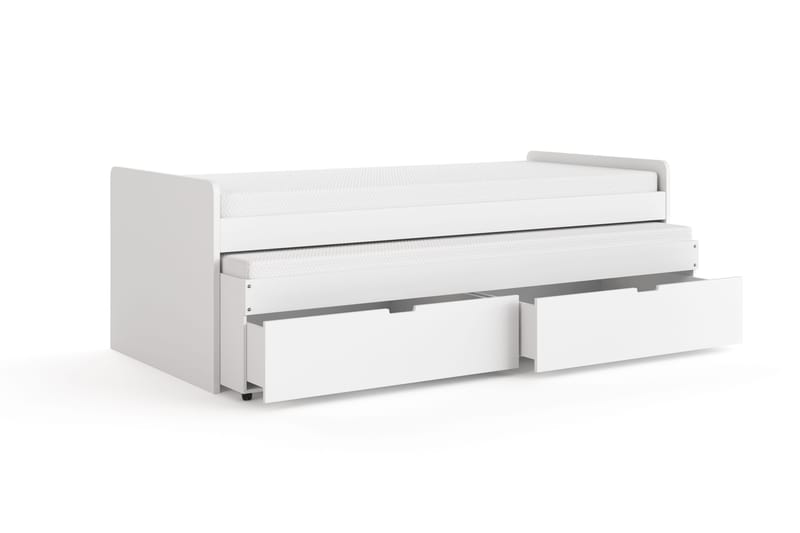 Granvik Sengeramme 90x200 cm med opbevaring inkl. madras - Hvid - Møbler - Senge - Sengeramme & sengestel