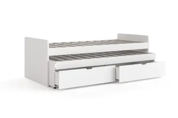 Granvik Sengeramme 90x200 cm udtrækbar med ekstra seng og opbevaring – uden madras - Møbler - Senge - Sengeramme & sengestel