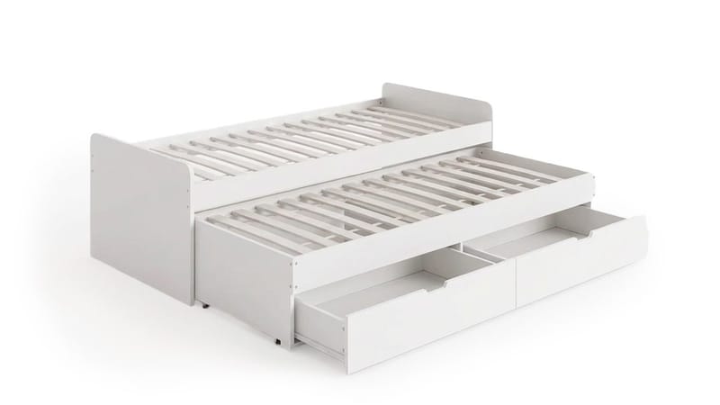 Granvik Sengeramme 90x200 cm udtrækbar med ekstra seng og opbevaring – uden madras - Møbler - Senge - Sengeramme & sengestel