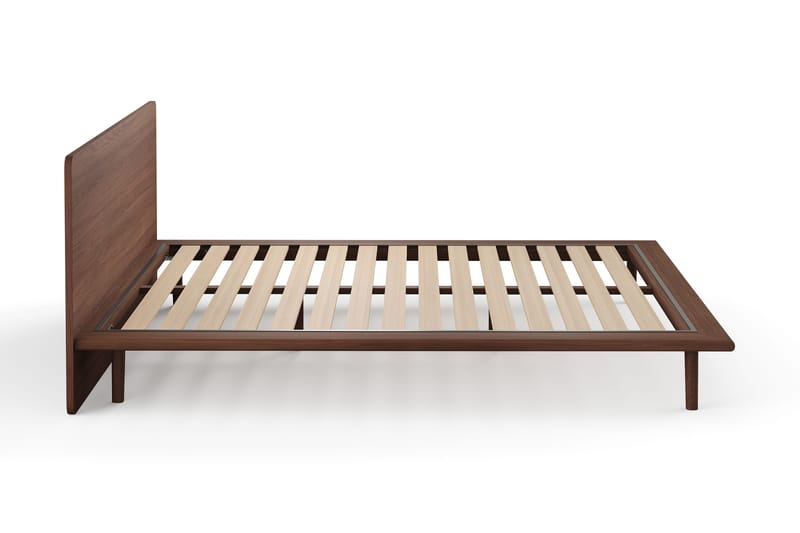 Gryning sengeramme med gavl 180x200 cm uden madras - Valnød - Møbler - Senge - Sengeramme & sengestel
