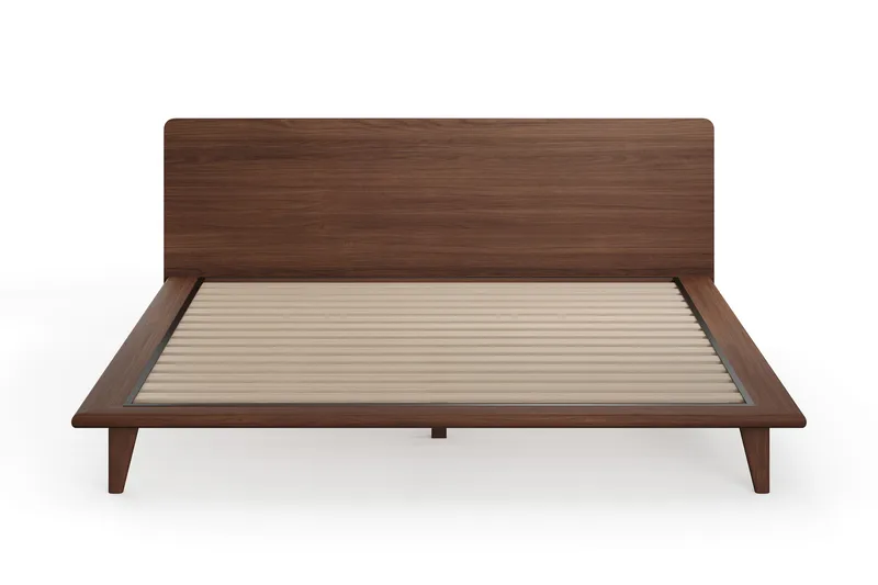Gryning sengeramme med gavl 180x200 cm uden madras, Valnød