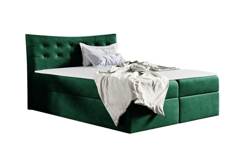 Hayton Sengramme 140x200 cm - Mørkegrøn - Sengeramme & sengestel