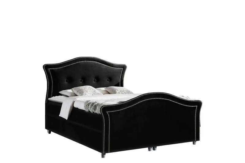 Hestra Lux Sengpakke Kontinentalseng 120x200 cm - Sort - Møbler - Senge - Komplet sengepakke