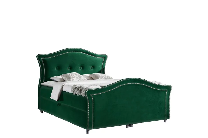 Hestra Lux Sengpakke Kontinentalseng 180x200 cm - Grøn - Møbler - Senge - Komplet sengepakke