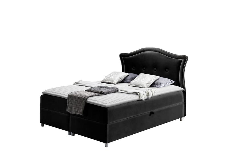 Hestra Sengepakke Kontinentalseng 160x200 cm - Sort - Møbler - Senge - Komplet sengepakke