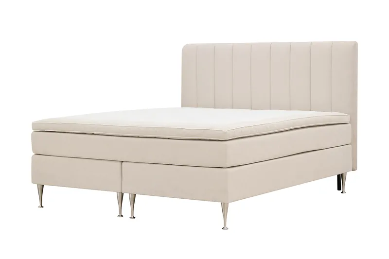 Hilton High Komplet Sengepakke 160x200 cm - Lys beige - Møbler - Senge - Kontinentalsenge