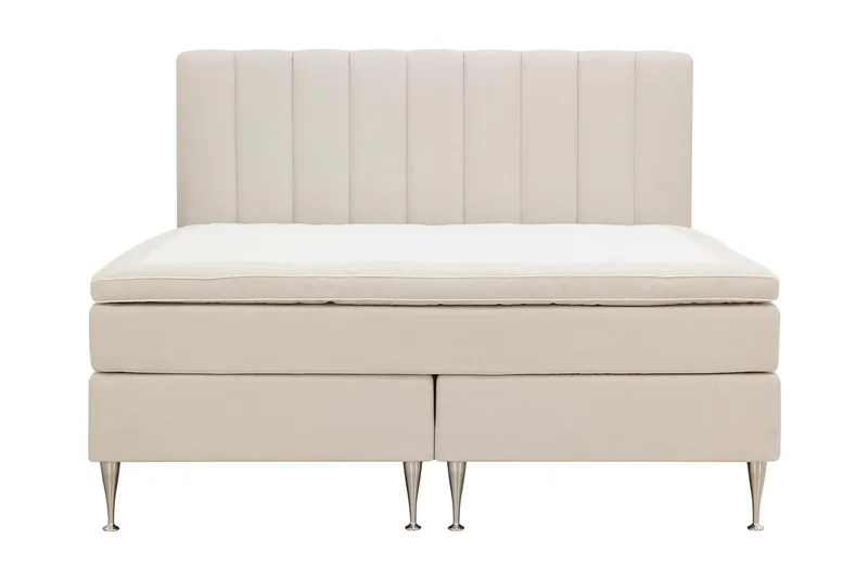 Hilton High Komplet Sengepakke 160x200 cm - Lys beige - Møbler - Senge - Kontinentalsenge