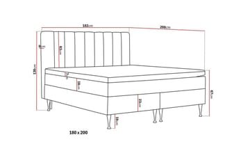 Hilton High Komplet Sengepakke 180x200 cm - Antracit - Møbler - Senge - Komplet sengepakke
