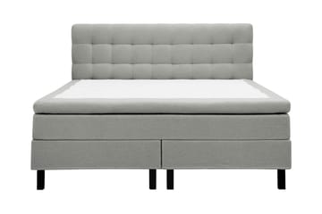 Hilton Komplet Sengepakke 160x200 cm Kontinentalseng med kvadratsyet sengegavl i teddy