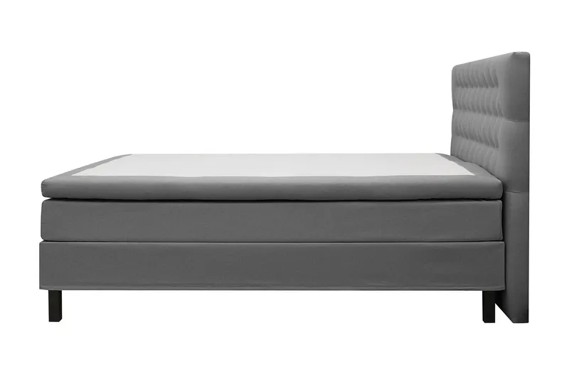 Hilton Komplet Sengpakke 160x200 cm Kontinentalseng med diamant sengegavl - Grå - Møbler - Senge - Kontinentalsenge