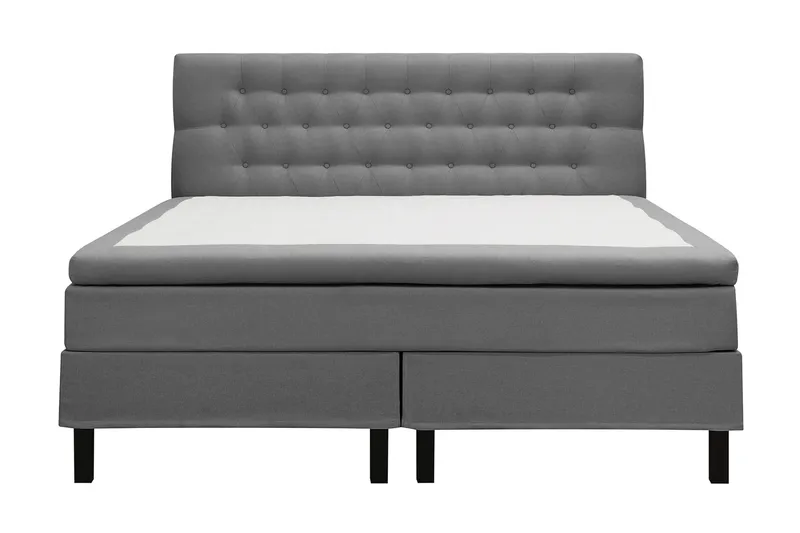 Hilton Komplet Sengpakke 160x200 cm Kontinentalseng med diamant sengegavl - Grå - Møbler - Senge - Kontinentalsenge
