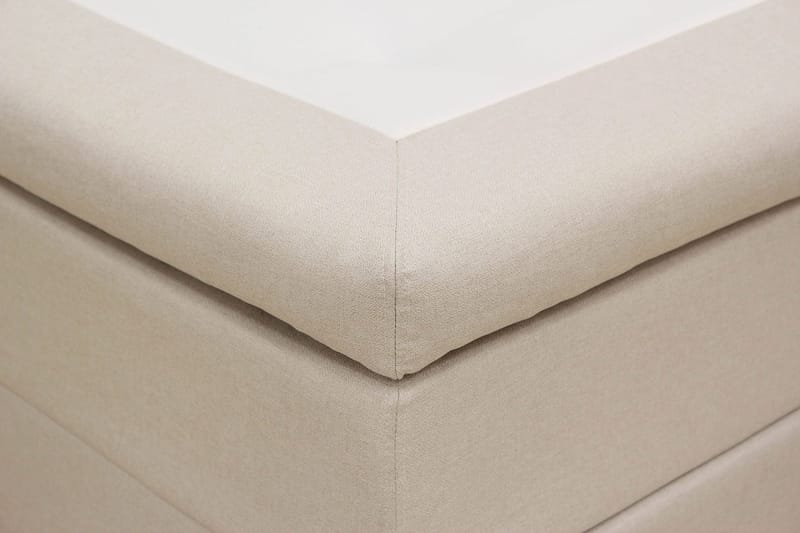 Hilton Komplet Sengpakke 160x200 cm Kontinentalseng med kvadreret sengegavl - Beige - Møbler - Senge - Kontinentalsenge