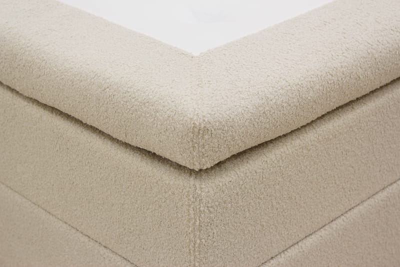 Hilton Komplet Sengpakke 160x200 cm Kontinentalseng med kvadreret sengegavl - Beige - Møbler - Senge - Komplet sengepakke