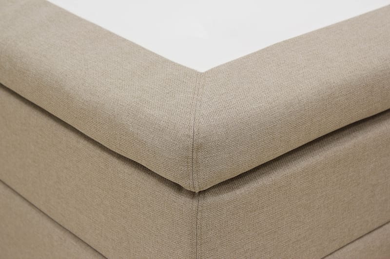 Hilton Komplet Sengpakke 160x200 cm Kontinentalseng med kvadreret sengegavl - Beige - Møbler - Senge - Komplet sengepakke