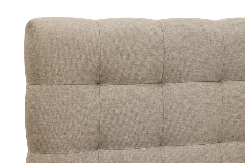 Hilton Komplet Sengpakke 160x200 cm Kontinentalseng med kvadreret sengegavl - Beige - Møbler - Senge - Kontinentalsenge