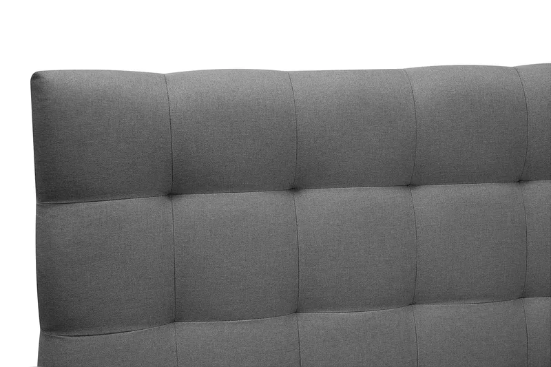 Hilton Komplet Sengpakke 160x200 cm Kontinentalseng med kvadreret sengegavl - Grå - Møbler - Senge - Kontinentalsenge