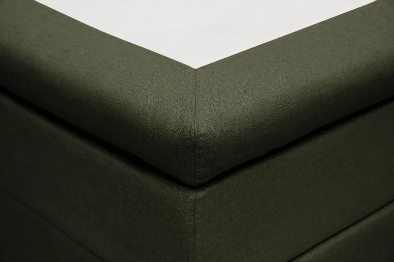 Hilton Komplet Sengpakke 160x200 cm Kontinentalseng med kvadreret sengegavl - Grøn - Møbler - Senge - Kontinentalsenge