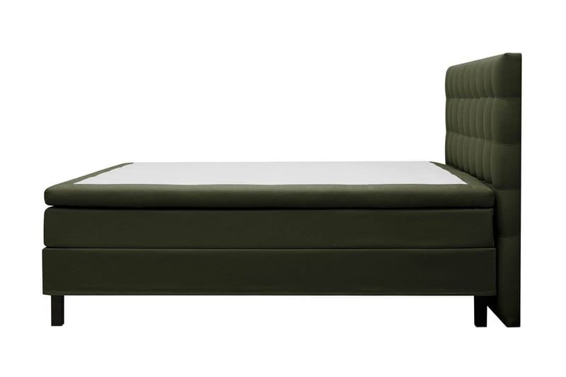 Hilton Komplet Sengpakke 160x200 cm Kontinentalseng med kvadreret sengegavl - Grøn - Møbler - Senge - Kontinentalsenge