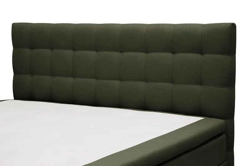 Hilton Komplet Sengpakke 160x200 cm Kontinentalseng med kvadreret sengegavl - Grøn - Møbler - Senge - Kontinentalsenge