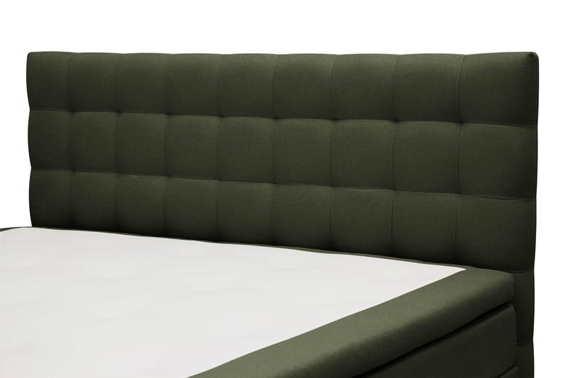 Hilton Komplet Sengpakke 160x200 cm Kontinentalseng med kvadreret sengegavl - Grøn - Møbler - Senge - Kontinentalsenge