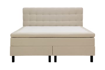 Hilton Komplet Sengpakke 160x200 cm Kontinentalseng med kvadreret sengegavl i bouclé
