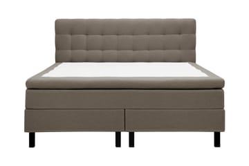 Hilton Komplet Sengpakke 160x200 cm Kontinentalseng med kvadreret sengegavl i bouclé