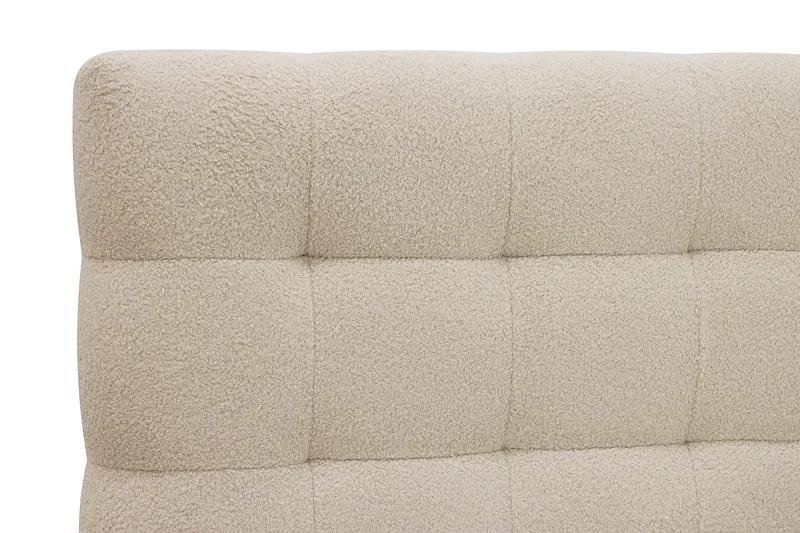 Hilton Komplet Sengpakke 160x200 cm Kontinentalseng med kvadreret sengegavl i teddy - Beige - Møbler - Senge - Kontinentalsenge