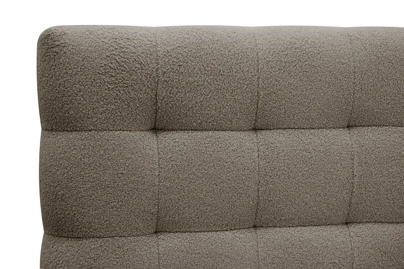 Hilton Komplet Sengpakke 160x200 cm Kontinentalseng med kvadreret sengegavl i teddy - Brun - Møbler - Senge - Kontinentalsenge