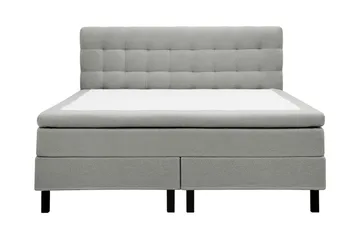 Hilton Komplet Sengpakke 160x200 cm Kontinentalseng med kvadreret sengegavl i teddy