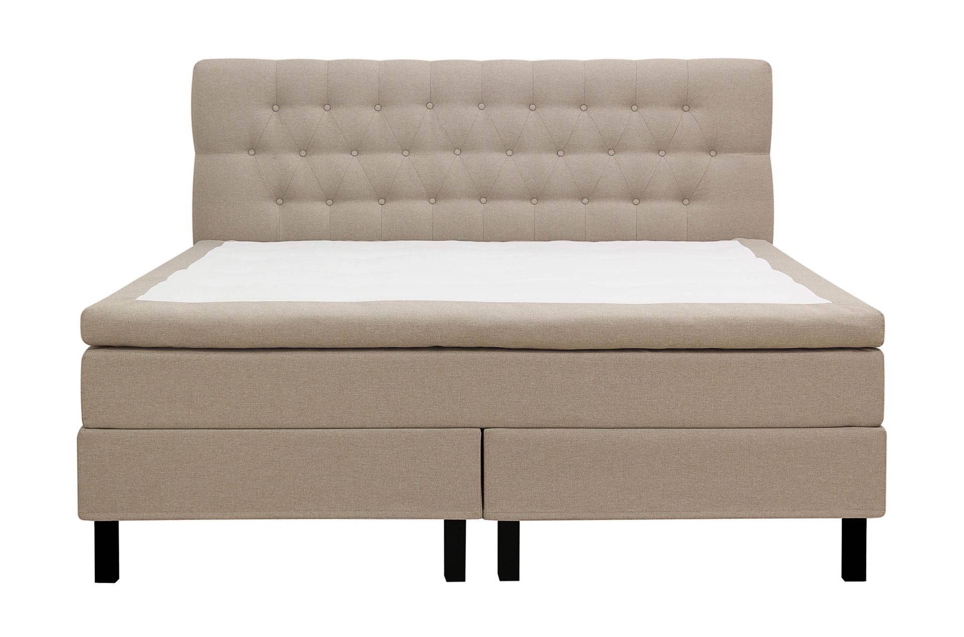 Hilton Komplet Sengpakke 180x200 cm Kontinentalseng med diamant sengegavl - Beige - Møbler - Senge - Komplet sengepakke