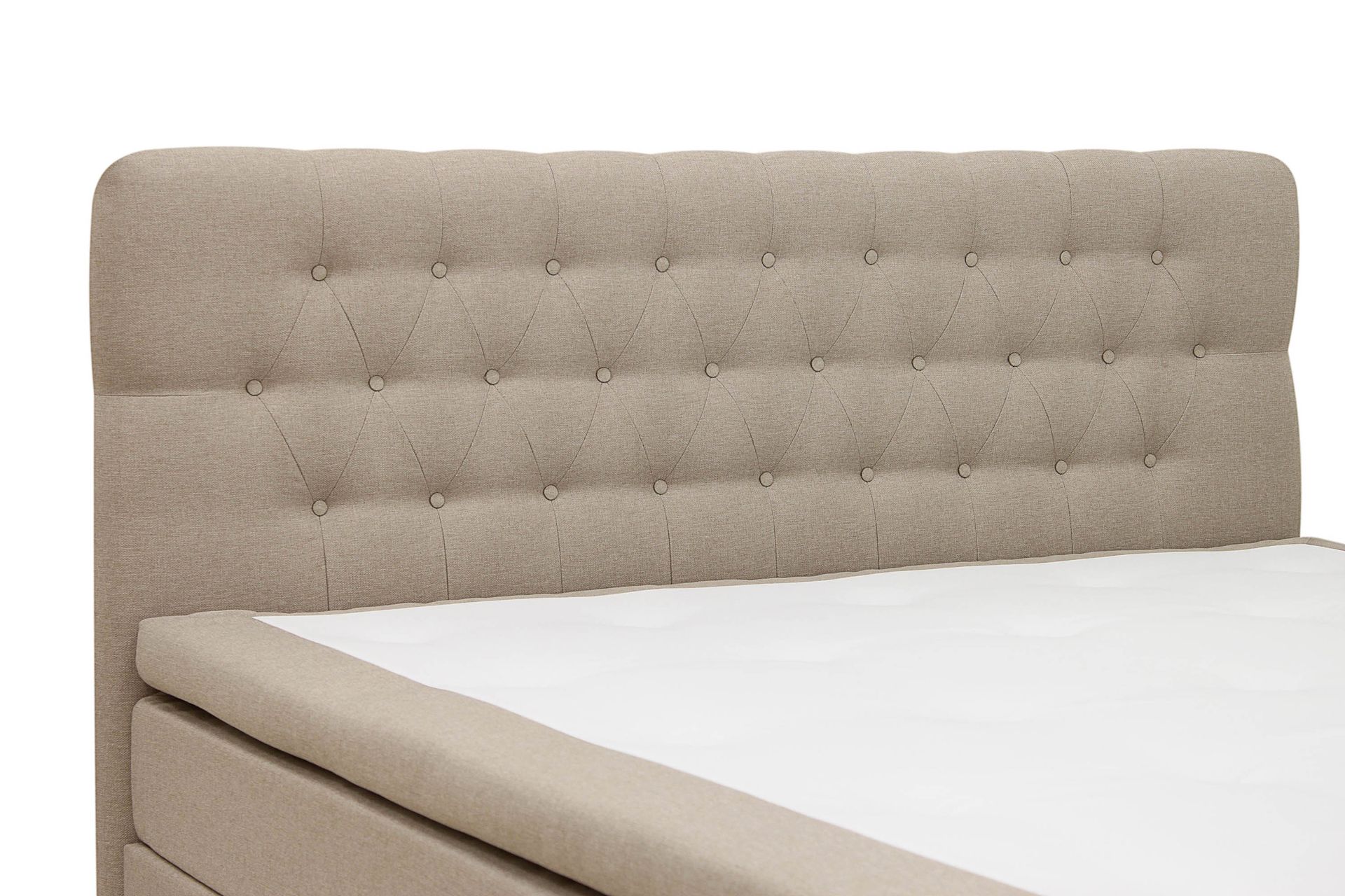 Hilton Komplet Sengpakke 180x200 cm Kontinentalseng med diamant sengegavl - Beige - Møbler - Senge - Komplet sengepakke