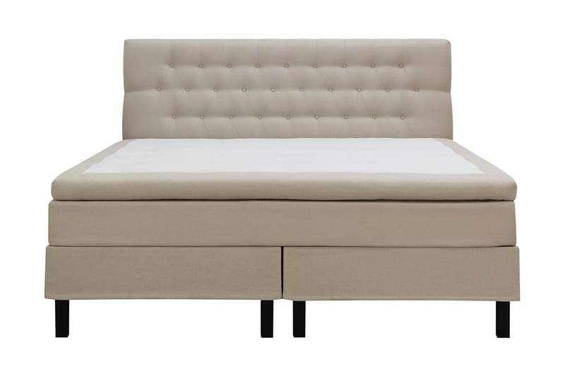Hilton Komplet Sengpakke 180x200 cm Kontinentalseng med diamant sengegavl - Beige - Møbler - Senge - Komplet sengepakke