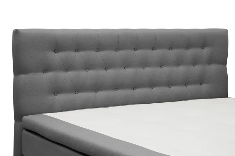 Hilton Komplet Sengpakke 180x200 cm Kontinentalseng med diamant sengegavl - Grå - Møbler - Senge - Kontinentalsenge
