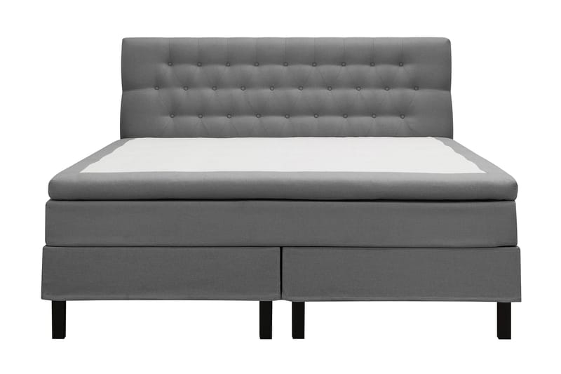 Hilton Komplet Sengpakke 180x200 cm Kontinentalseng med diamant sengegavl - Grå - Møbler - Senge - Komplet sengepakke