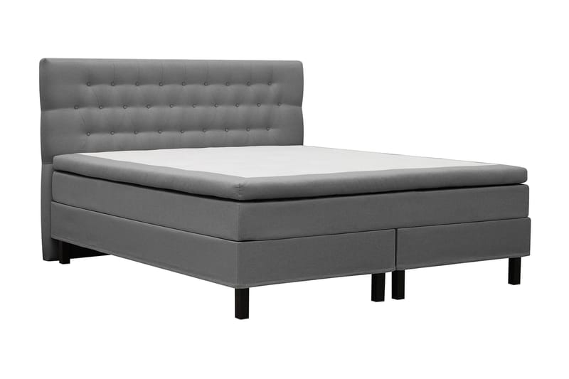 Hilton Komplet Sengpakke 180x200 cm Kontinentalseng med diamant sengegavl - Grå - Møbler - Senge - Komplet sengepakke