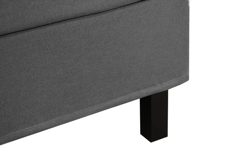 Hilton Komplet Sengpakke 180x200 cm Kontinentalseng med diamant sengegavl - Grå - Møbler - Senge - Komplet sengepakke
