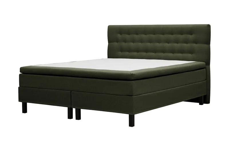 Hilton Komplet Sengpakke 180x200 cm Kontinentalseng med diamant sengegavl - Grøn - Møbler - Senge - Kontinentalsenge